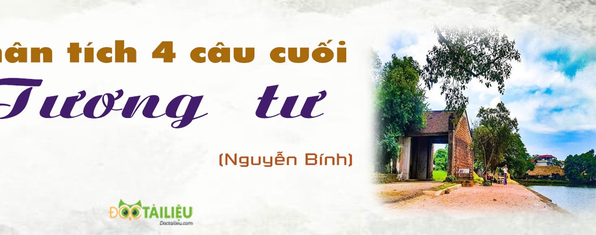 Phân tích 4 câu thơ cuối bài thơ Tương tư